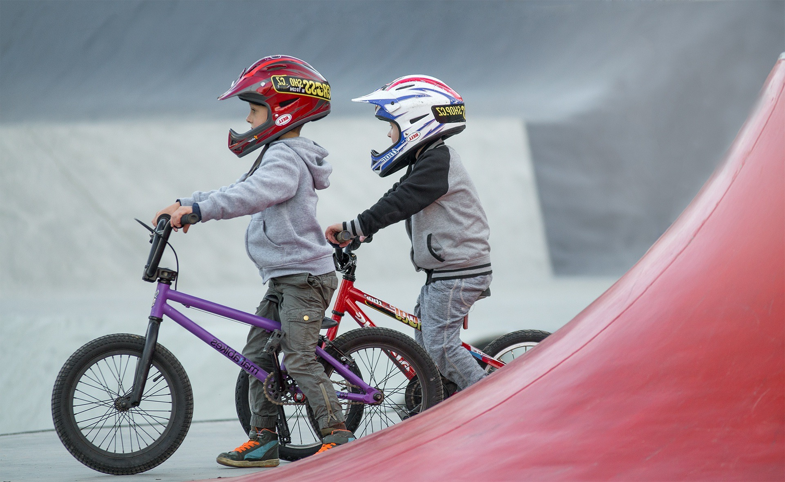 Kids on BMX bikes